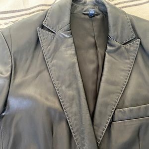 - Tommy Hilfiger soft leather blazer.